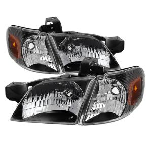 Chevy Venture 97-05, Oldsmobile Silhouette 97-04, Pontiac Montana 99-05, Pontiac Trans Sport 97-98 Xtune OEM Style Headlights With Corner Lights- Black