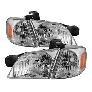 Chevy Venture 97-05, Oldsmobile Silhouette 97-04, Pontiac Montana 99-05, Pontiac Trans Sport 97-98 Xtune OEM Style Headlights With Corner Lights- Chrome