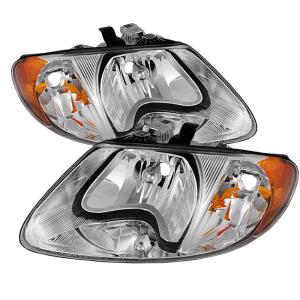 Dodge Caravan & Grand Caravan 01-07, Chrysler Town & Country (except â05-07  119ââ long wheel base) 01-07, Chrysler Voyager & Grand Voyager 01-03 Xtune Crystal Headlights - Chrome