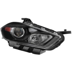 Dodge Dart 13-15  Halogen Only (Does not Fit HID models ) Xtune Passenger Side Projector Headlight -OEM Right - Black