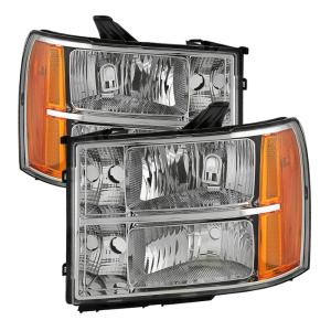 GMC Sierra 07-13 Xtune Crystal Headlights - Chrome