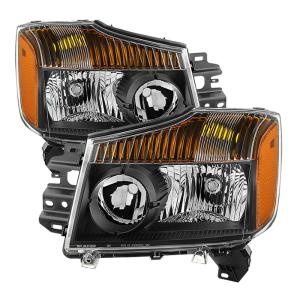 Nissan Titan 04-15 (04-07 OE Style ), Nissan Armada 04-07 Xtune OEM Head Lights set - Black