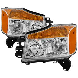 Nissan Titan 04-15 (04-07 OE Style ), Nissan Armada 04-07 Xtune OEM Head Lights set - Chrome