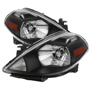 Nissan Versa 07-12 Xtune Crystal Headlights - Black