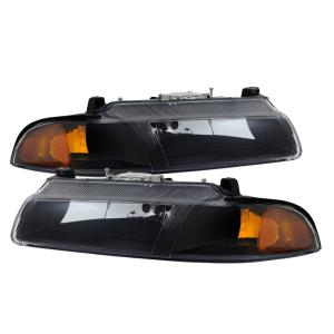 Plymouth Breeze 96-00, Dodge Stratus 95-00, Chrysler Cirrus 95-00 Xtune Crystal Headlights - Black