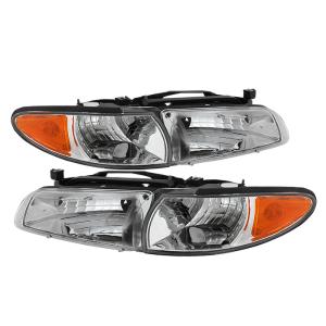 Pontiac Grand Prix 97-03 Xtune Crystal Headlights with Amber Corner Lights - Chrome