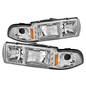 Chevy Caprice 91-96, Impala 91-96 Xtune LED Crystal Headlights - Chrome (1-Piece)