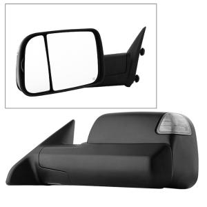 Dodge Ram 1500 09-12 Fit: Ram 2500/3500 10-12 Xtune Manual Extendable - POWER Heated Adjust Mirror with LED Signal Black Housing - LEFT