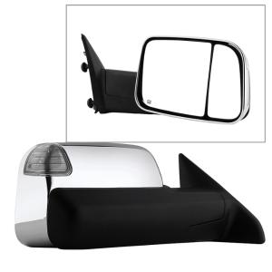 Dodge Ram 1500 09-12 Fit: Ram 2500/3500 10-12 Xtune Manual Extendable - POWER Heated Adjust Mirror with LED Signal Chrome Housing - RIGHT
