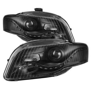 Audi A4 06-08 Halogen Model Only ( Not Compatible With Xenon/HID and Convertible Model ) Xtune Projector Headlights - DRL LED - Black