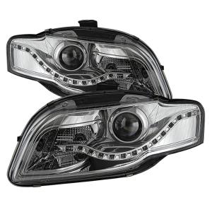 Audi A4 06-08 Halogen Model Only ( Not Compatible With Xenon/HID and Convertible Model ) Xtune Projector Headlights - DRL LED - Chrome