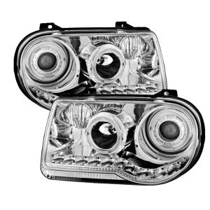 Chrysler 300C 05-10  ( Does not fit 300 ) Xtune Halo Projector Headlights - Chrome