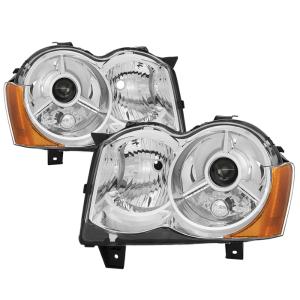 Jeep Grand Cherokee 08-10  Halogen Model Only ( Does not Fit HID Models ) Xtune OEM Style Projector Headlights - Chrome
