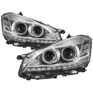 Mercedes Benz W221 S Class 07-09 Xtune LED Projector Headlights - Chrome