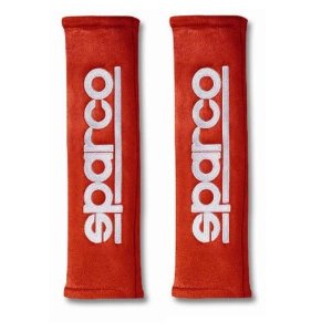 Sparco Racing Belt Pad - Alcantara 2 Inch (Red)