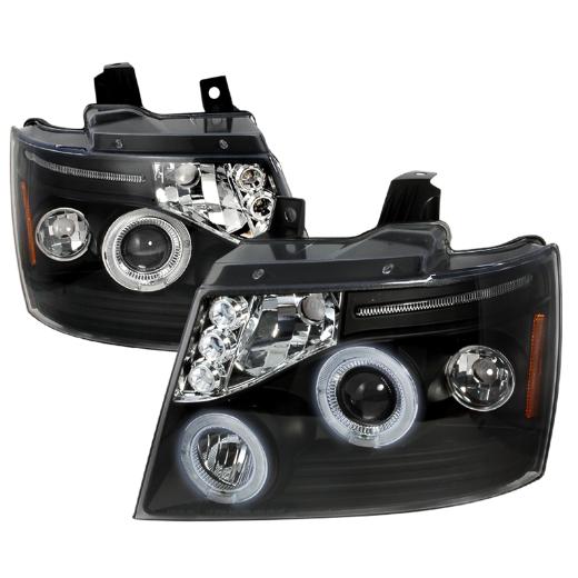 Spec D LED Halo Projector Headlights (Black)