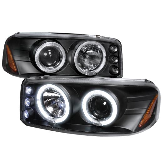 Spec D LED Halo Projector Headlights (Black)
