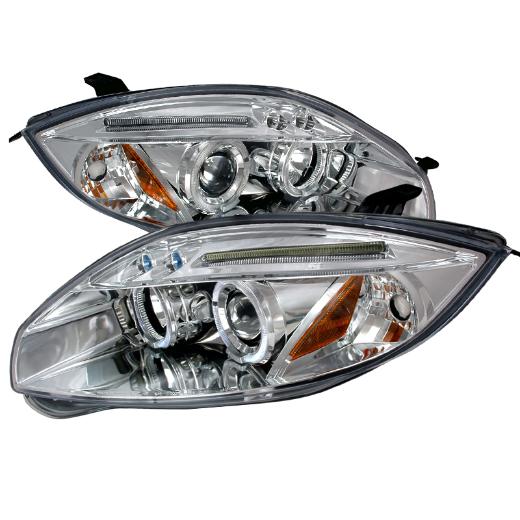 Spec D LED Halo Projector Headlights (Chrome)