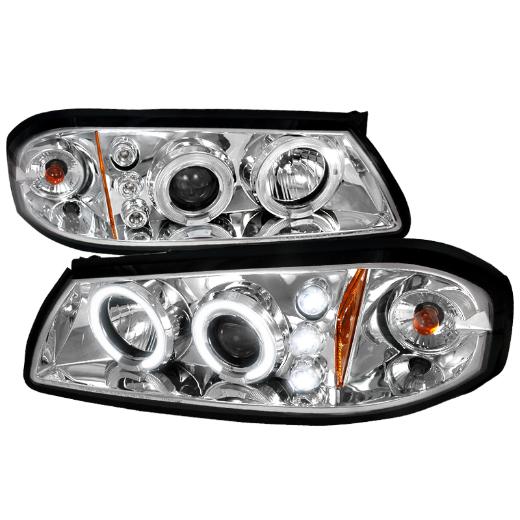Spec D LED Halo Projector Headlights (Chrome)