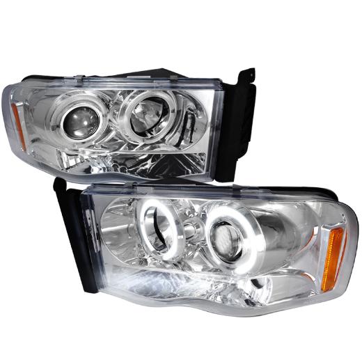 Spec D LED Halo Projector Headlights (Chrome)