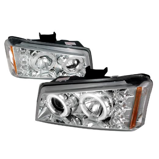 Spec D LED Halo Projector Headlights (Chrome)