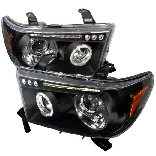 Spec D LED Halo Projector Headlights (Black)
