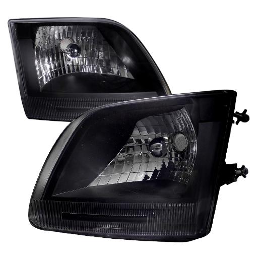 Spec D Headlights - Euro, Black Color