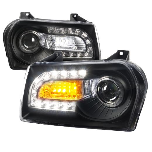 Spec D Projector Headlights, Black Color