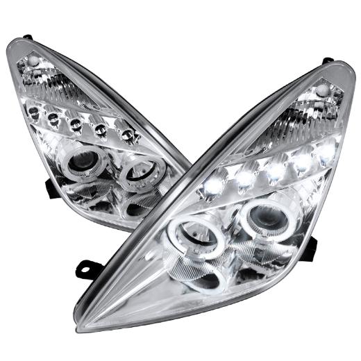 Spec D LED Halo Projector Headlights (Chrome)
