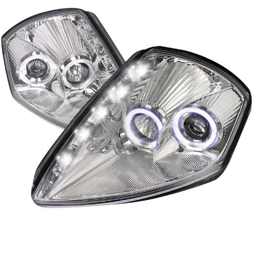 Spec D LED Halo Projector Headlights (Chrome)