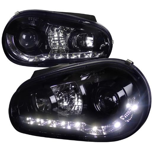 Spec D R8 Style Projector Headlights (Glossed Black/Smoke)