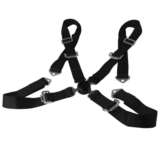 Spec D 4 Point Harness Cam Lock Seat Belt - Black