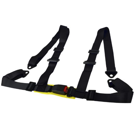 Spec D 4 Point Harness Racing Seat Belt - Black