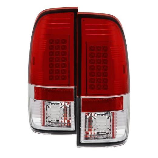Spyder LED Tail Lights - Red/Clear