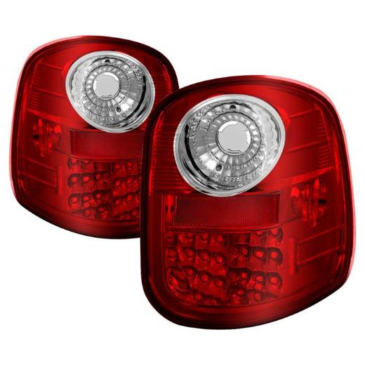 Spyder LED Tail Lights - Red/Clear