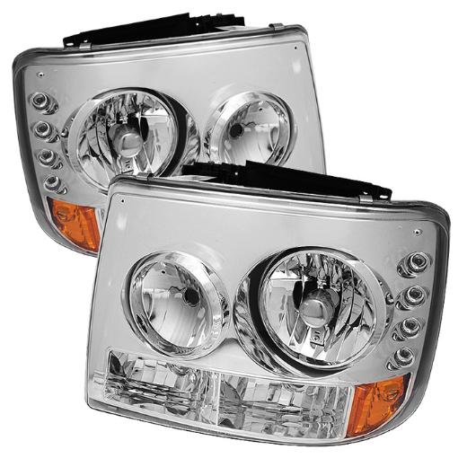Spyder Crystal Headlights With Bumper Lights  - Chrome (1 Piece)
