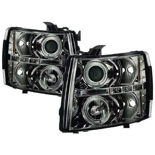 Spyder Halo LED Projector Headlights - Smoke