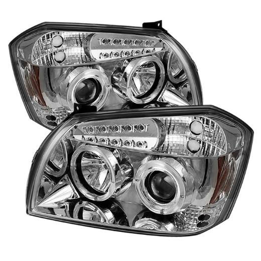 Spyder Halo LED Projector Headlights - Chrome