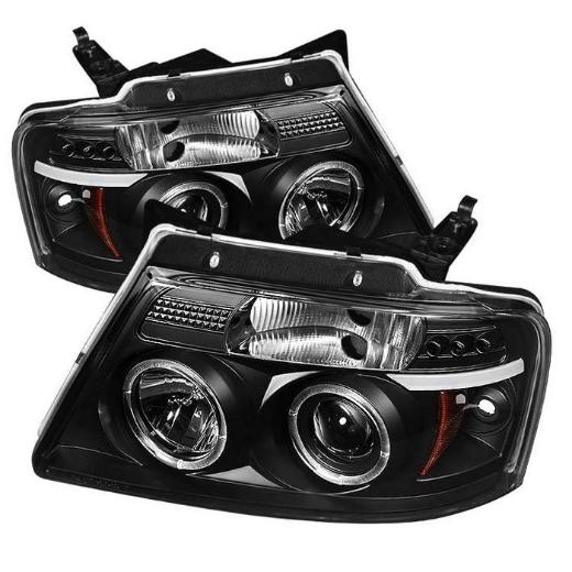 Spyder Version 2 Halo LED Projector Headlights - Black