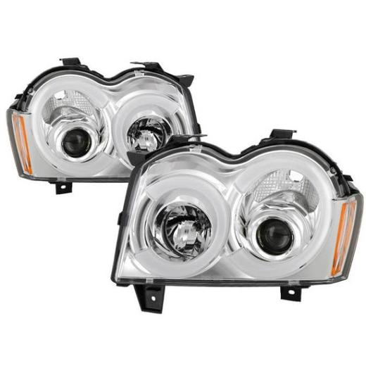 Spyder Signature Light Bar Projector Headlights - Chrome