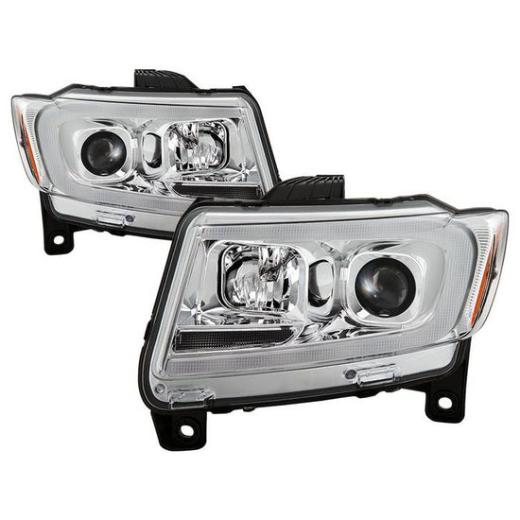 Spyder Signature Light Bar Projector Headlights - Chrome