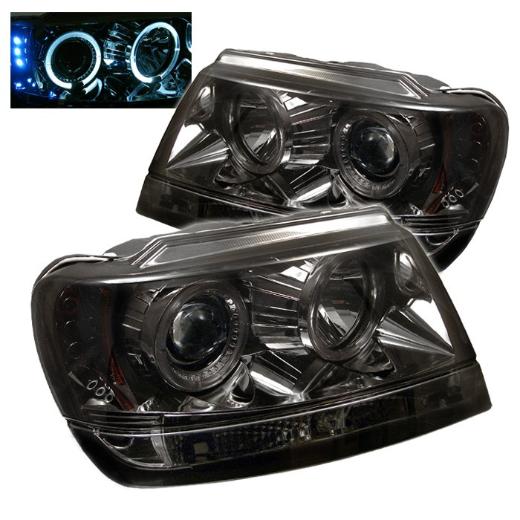 Spyder Halo LED Projector Headlights - Smoke