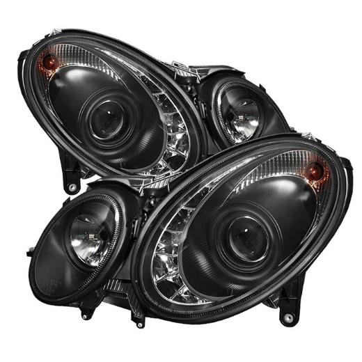 Spyder LED DRL (Daytime Running Lights) Projector Headlights - Black