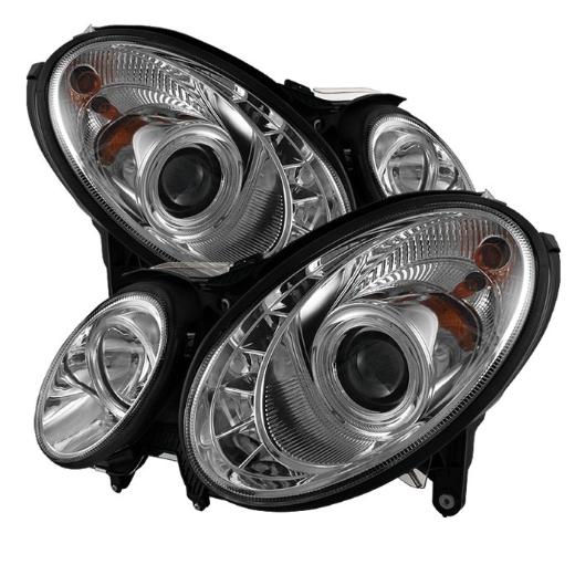 Spyder Projector Headlights, DRL, Chrome, High H7 (Included), Low H7 (Included)