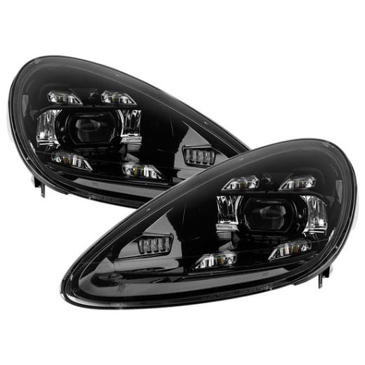 Spyder Apex High-Power LED Module ( Low Beam And High Beam ) Equipped Headlights - Black