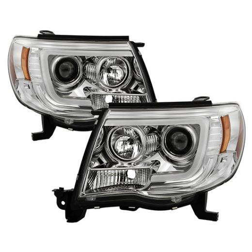 Spyder Signature Version 2 Projector Headlights - Light Bar DRL - Chrome