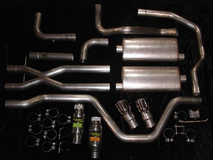Stainless Works True Dual Exhaust system for use with Stainless Works headers (SSRHDR-TD). Includes (2) 3