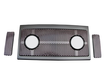 Street Scene Custom Grille Shell With Lights Black Chrome