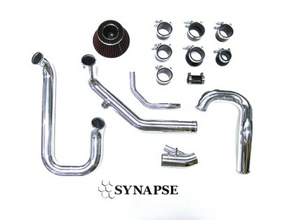 Synapse Intercooler Piping Kit for OEM Battery (Polished Aluminum)