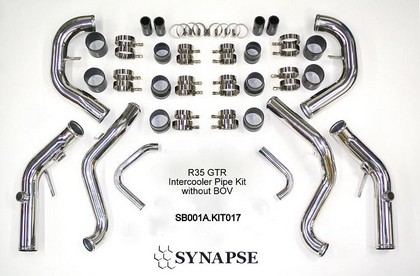 Synapse Intercooler Piping Kit for OEM Battery (Speed Density / Polished Aluminum)